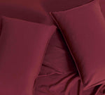 Twin Pack Vintage Washed Microfibre Standard Pillowcase (Burgundy, Standard)