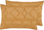 100% Premium Microfibre Tufted Standard Pillowcases - Set of 2 Luxurious Standard Pillow Cover with Elegant Design - Caramel - 9728820213011 Toy Chest Australia 1