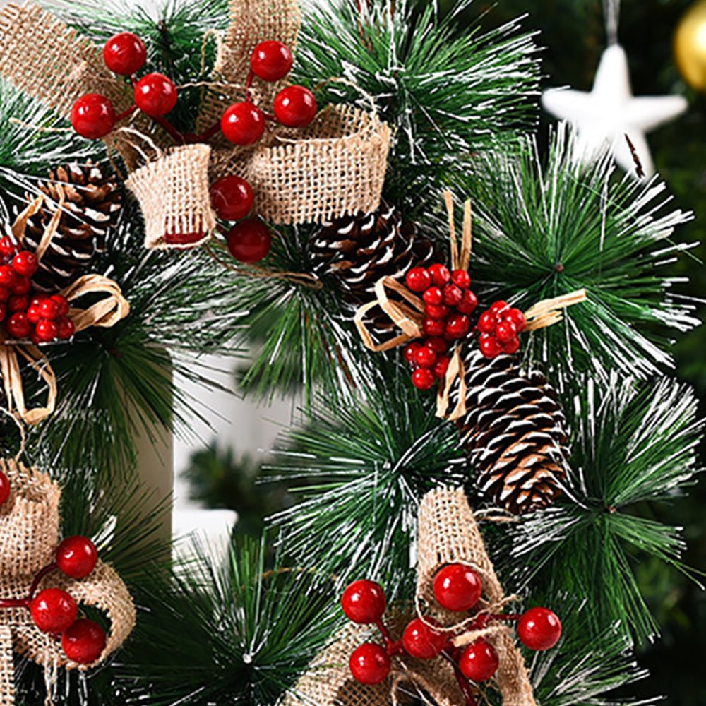 Christmas Wreath Door Garland Decoration Front Door Hanging Flowers Tree Decor(J1 - 2)