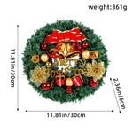Christmas Wreath Door Garland Decoration Front Door Hanging Flowers Tree Decor(J1 - 2)