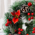 Christmas Wreath Door Garland Decoration Front Door Hanging Flowers Tree Decor(J1 - 4)