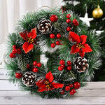 Christmas Wreath Door Garland Decoration Front Door Hanging Flowers Tree Decor(H1 - 2)