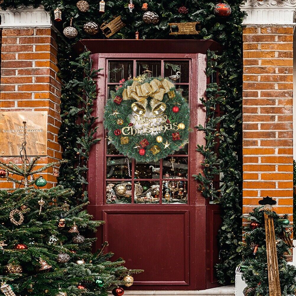 Christmas Wreath Door Garland Decoration Front Door Hanging Flowers Tree Decor(H1 - 3)