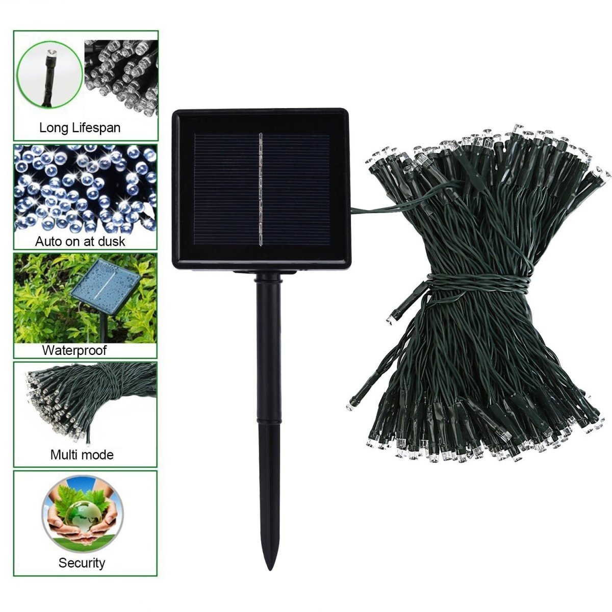 Solar Fairy String Led Lights 12M - 32M Outdoor Garden Christmas Party Decor(12M100Led)