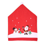 6 - 10x Christmas Santa Hat Chair Covers Table Cloth Dinner Home Décor Ornaments, 10PCS Chair Covers