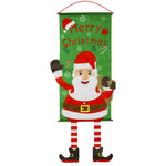 Christmas Hanging Banner Flag Door Window Décor Santa Reindeer Snowman Ornaments, Santa