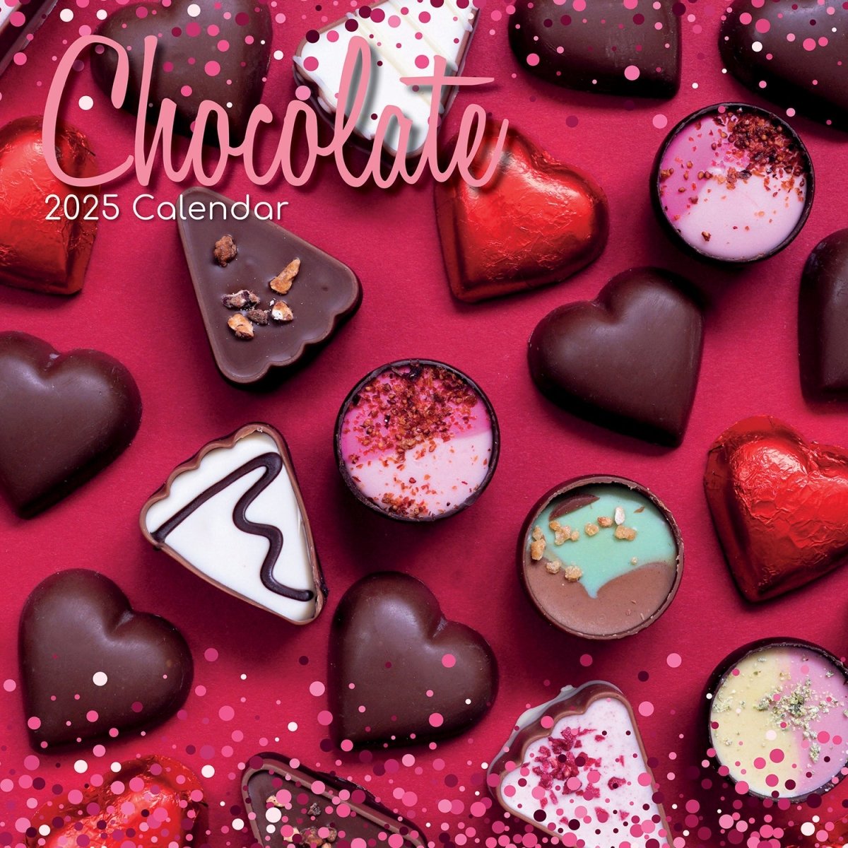 Chocolate 2025 Square Wall Calendar Food 16 - Month Christmas Premium Planner Gift