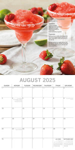 Cocktails 2025 Square Wall Calendar Food 16 - Month Christmas Premium Planner Gift