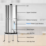 Aimex Portable Water Filter - Gravity - Fed, 304 Stainless Steel, Fluoride Removal