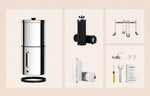 Aimex Portable Water Filter - Gravity - Fed, 304 Stainless Steel, Fluoride Removal