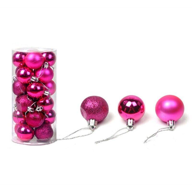 24Pcs/Pack Christmas Tree Xmas Balls Decorations Baubles Party Wedding Ornament - Gold