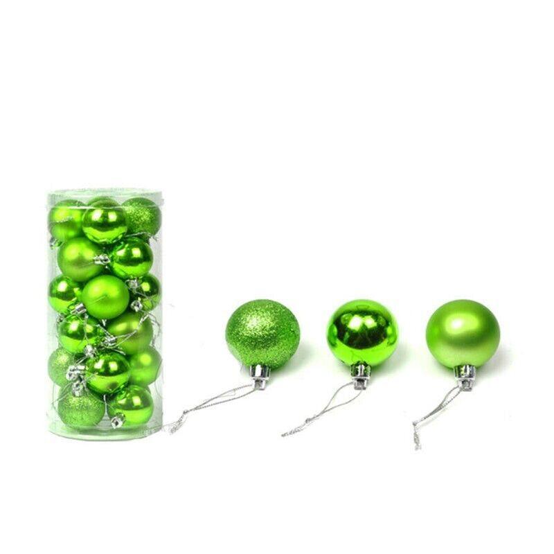 24Pcs/Pack Christmas Tree Xmas Balls Decorations Baubles Party Wedding Ornament - Gold