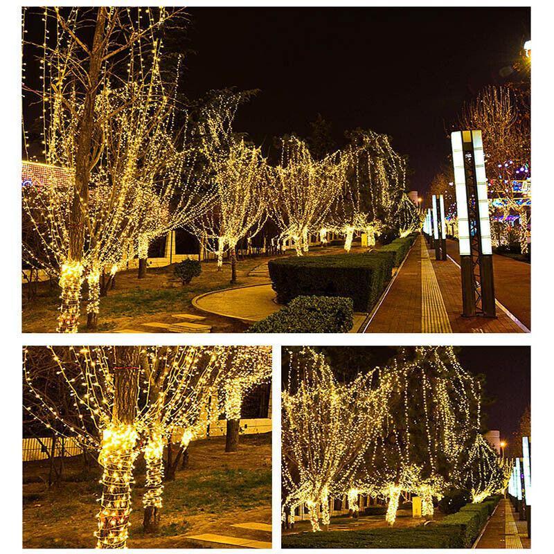 5M 50 Led Curtain Fairy String Lights Wedding Outdoor Christmas Garden Party - Cool White