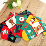 Christmas Socks Santa Reindeer Snowman Pattern Xmas Party Gift Stockings - Santa