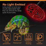 2X Ceramic Infrared Heat Lamp Bulbs for Reptiles and Terrariums - 50W - 2PCS