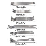 6pcs Pry Bar Tool Set Metal Dismantling Plate Fastener Remover For Car Repair