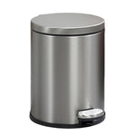 Trash Can Double Layer Foot Pedal Design with Lid Household Bin Kitchen Bathroom - Black