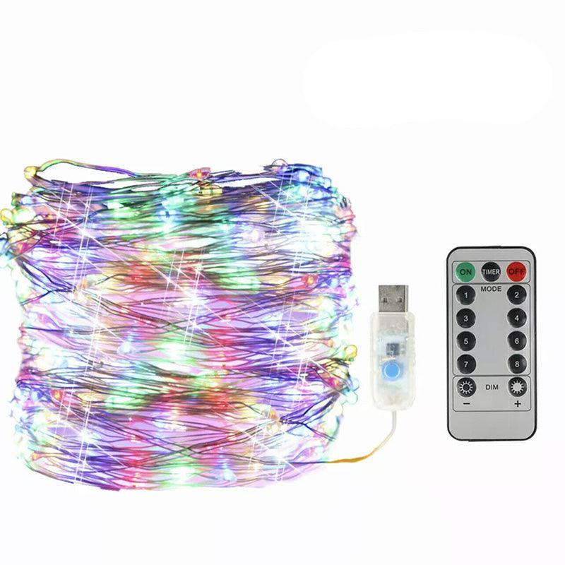 5M 10M 20M Usb Powered Copper Wire String Fairy Lights Xmas Wedding Party Home - Pure White(10m 100lights)