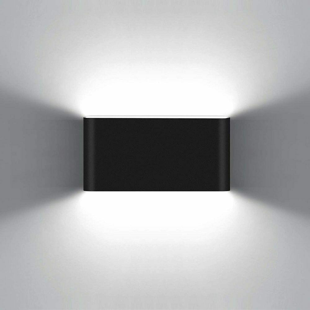 LED Wall Light IP65 Waterproof Modern Up Down Outdoor Indoor Sconce Lamp - Wall Light - Black - Cool