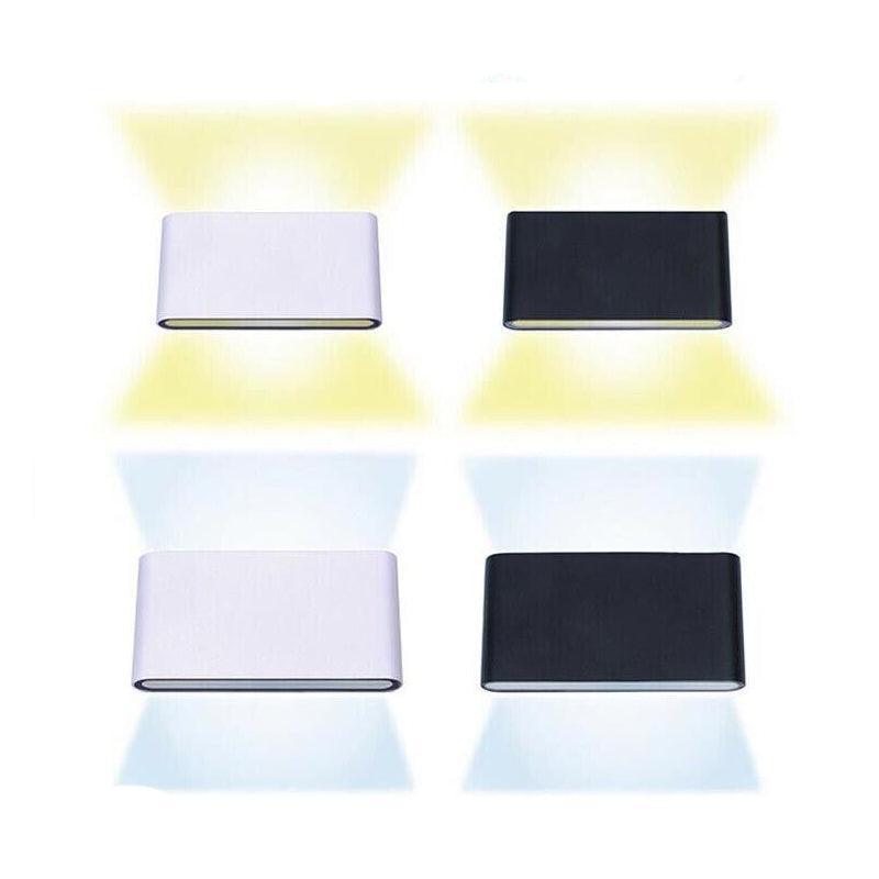LED Wall Light IP65 Waterproof Modern Up Down Outdoor Indoor Sconce Lamp - Wall Light - Black - Warm