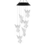 Colour Changing Wind Chimes LED Light Hanging Decor Outdoor Solar Powered Garden - Ball