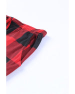 Red Plaid Merry Christmas Graphic Loungewear Set - 2XL