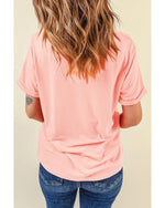 Pink Cute Nutcracker Graphic Crewneck Christmas T Shirt - L