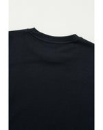 Black Merry Christmas Brushwork Bow Printed T Shirt - M