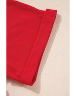 Red Merry Christmas Graphic Crewneck T Shirt - L