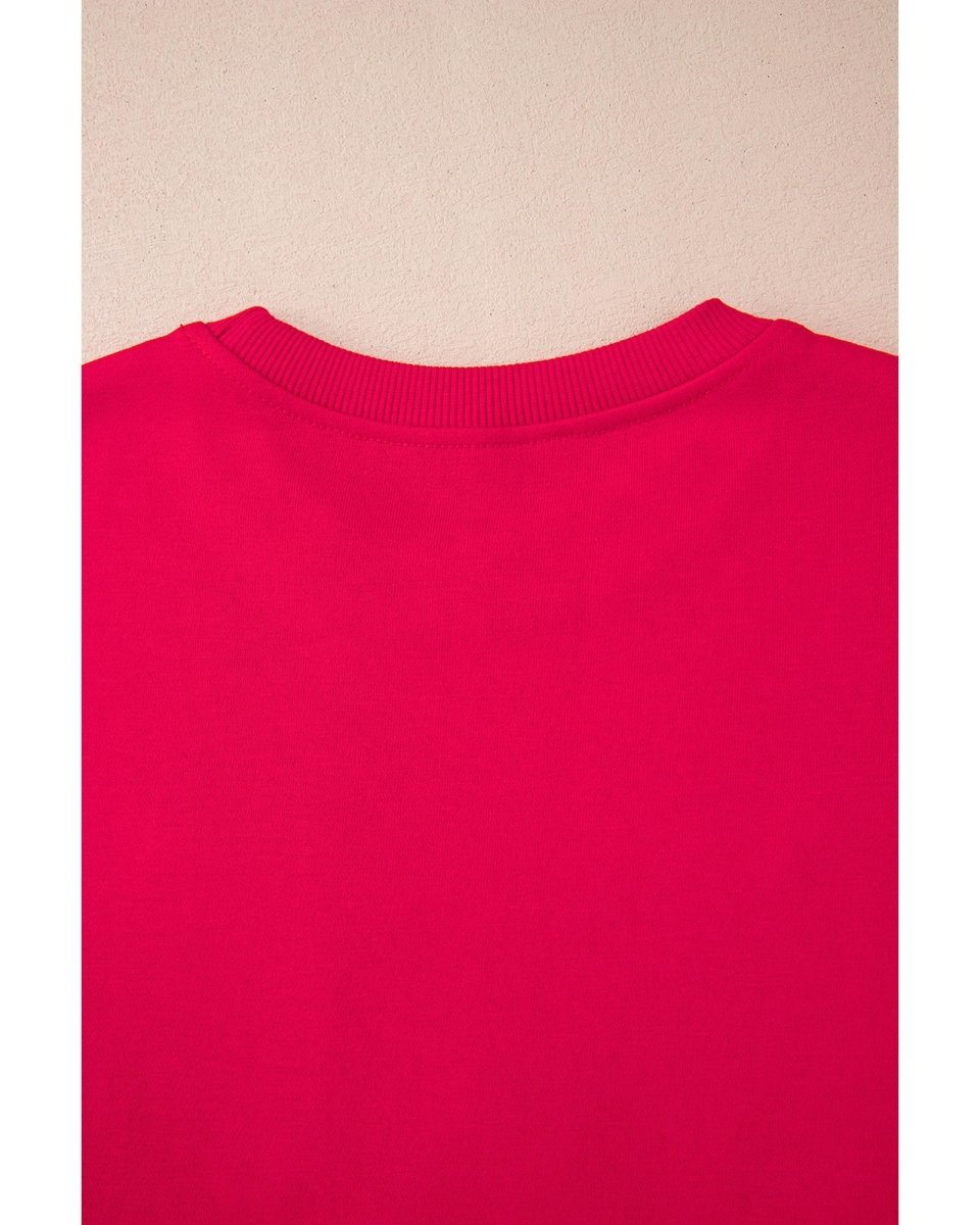 Fiery Red Christmas Santa Baby Tinsel Graphic Sweatshirt - XL