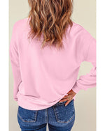 Pink Cute Nutcracker Printed Drop Shoulder Christmas Sweatshirt - 2XL