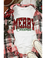 Beige MERRY Christmas Heat Transfer Printing Crewneck Pullover Sweatshirt - M