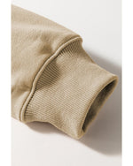 Khaki Christmas Pattern Graphic Crew Neck Sweatshirt - M