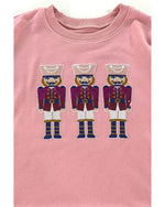Pink Christmas Nutcracker Graphic Pullover Sweatshirt - L
