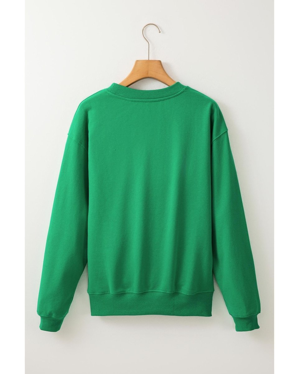 Dark Green Merry Christmas Heat Transfer Graphic Sweatshirt - 2XL