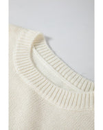 White Snowflake Christmas Tunic Sweater - L