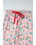 Multicolour Floral Christmas Pajamas Set - L