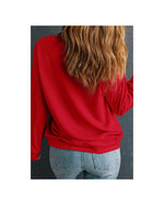 Racing Red Nutcracker Merry Christmas Printed Drop Shoulder Plus Size Sweatshirt - 1X