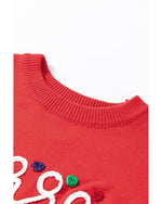 Fiery Red Merry Graphic Christmas Plus Size Sweater - 3X