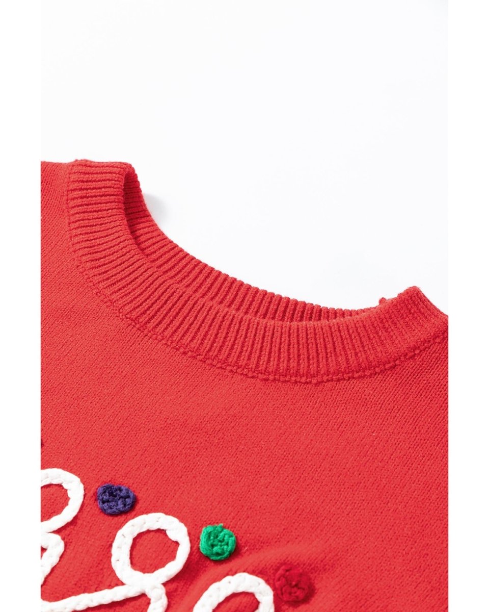 Fiery Red Merry Graphic Christmas Plus Size Sweater - 3X