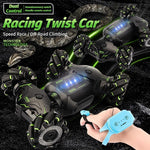 Twist Stunt Car with 2.4g Remote Control - Dual Control - Orange / Green