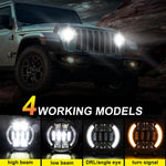 Car 7 Inch Dc9 - 30V Led Headlight Modification Accessories For Jeep Wrangler