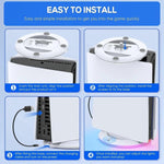 Universal Vertical Cooling Base For Sony Ps5 Slim - Black - Black