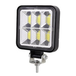 Car Square Work Light With 6 Cob Lamp Beads