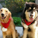 Pet Christmas Wool Scarf Dog Saliva Towel - Size S