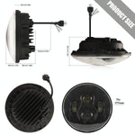 7 Inch H4 / H13 Dc 9V - 30V 4000Lm 6000K 40W 7 Inch Car Round Shape Led Headlight Lamps For Jeep Wrangler