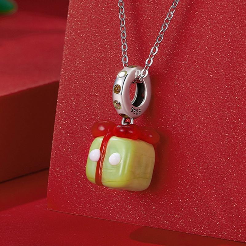 925 Sterling Silver Christmas Bead For Diy Accessories