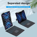 12.9 Ipad Pro Touch Backlight Bluetooth Keyboard Leather Case - Split Type 2022 / 2021 / 2020 / 2018