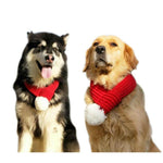 Pet Christmas Wool Scarf Saliva Towel - Size L