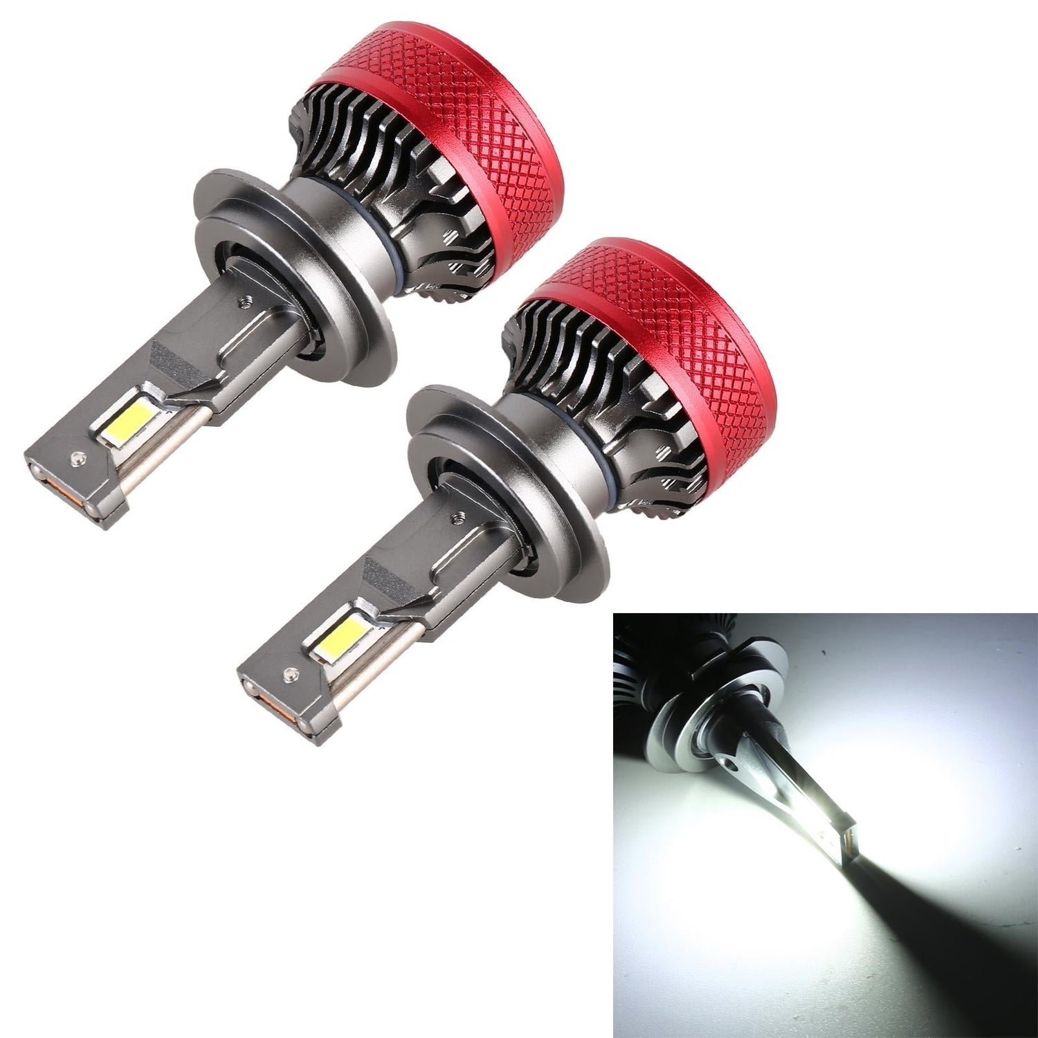 1 Pair H7 Dc12V 65W 6000K 6500Lm Led Car Headlights